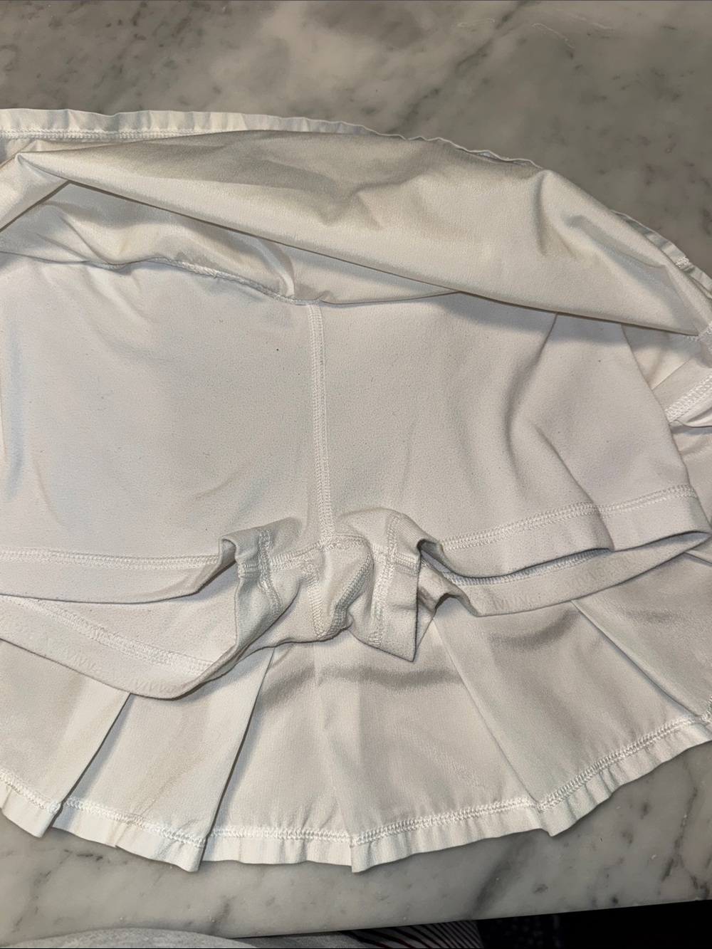 Ivivva White Girls' Athletic Skort with Pleated Hem - Picture 4 of 4